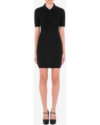 Moschino - Jacquard Knit Mini Polo Dress - Lyst