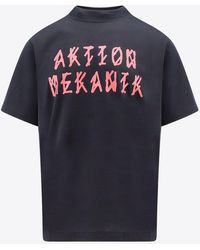 44 Label Group - Aktion Mekanik Print Crewneck T-Shirt - Lyst