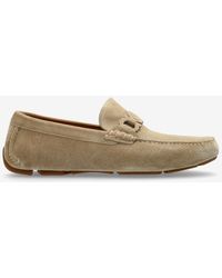 Ferragamo - Byte Gancini Suede Loafers - Lyst