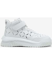 Versace - Odissea Leather High-Top Sneakers - Lyst