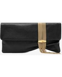 Jimmy Choo - Zandra Leather Clutch Bag With Chain Bracelet - Lyst