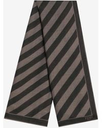 Fendi - Silk-Blend Striped Scarf - Lyst