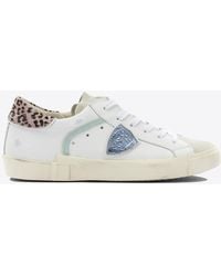 Philippe Model - Leather Low-Top Sneakers - Lyst