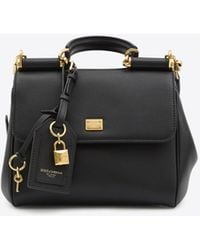Dolce & Gabbana - My Sicily Calf Leather Top Handle Bag - Lyst