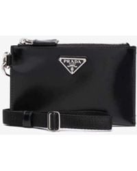 Prada - Triangle Logo Zip Wallet - Lyst