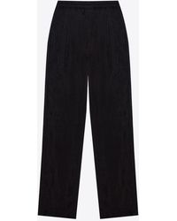 Saint Laurent - Relaxed Low-Rise Twill Pants - Lyst