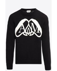 Alexander McQueen - Seal Logo Intarsia Sweater - Lyst