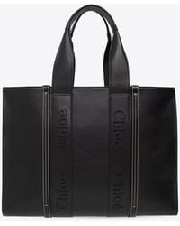 Chloé - Large Woody Leather Tote Bag - Lyst