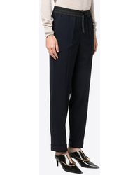 P.A.R.O.S.H. - Straight Leg Wool-Blend Pants - Lyst