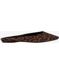 Saint Laurent - Lido Leopard Print Flat Mules - Lyst