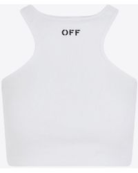 Off-White c/o Virgil Abloh - Logo Cropped Rowing Top - Lyst