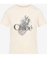 Chloé - Logo-Printed Crewneck T-Shirt - Lyst