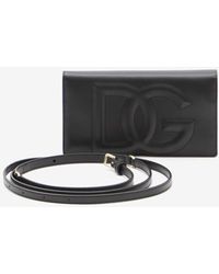 Dolce & Gabbana - Logo-Embossed Leather Crossbody Bag - Lyst