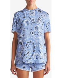 Etro - Bandanna Print Short-Sleeved T-Shirt - Lyst