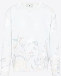 Etro - Floral V-neck Sweater - Lyst