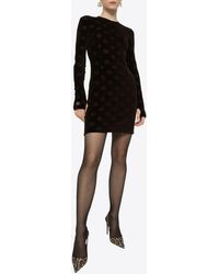 Dolce & Gabbana - Monogram Jacquard Mini Dress - Lyst
