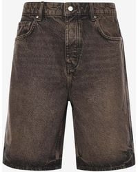 Represent - Washed Denim Bermuda Shorts - Lyst