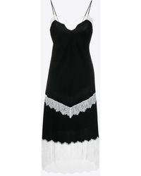 Moschino - Lace Trim Sleeveless Midi Dress - Lyst