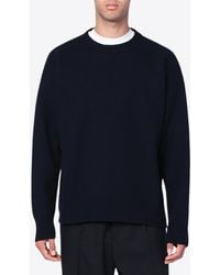 Jil Sander - Wool Knit Crewneck Sweater - Lyst
