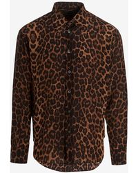 Tom Ford - Leopard Print Long-Sleeved Shirt - Lyst