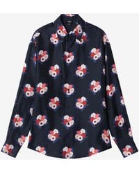 Fendi - Bouquet Print Long-Sleeved Silk Shirt - Lyst