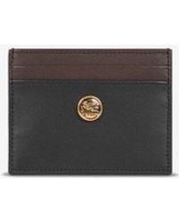 Etro - Small Two-Tone Leather Cardholder - Lyst