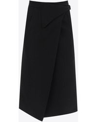 Wardrobe NYC - Wool Midi Wrap Skirt - Lyst