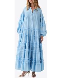 Aje. - Pastiche Tiered Maxi Shirt Dress - Lyst
