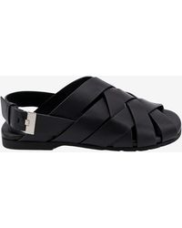 Bottega Veneta - Alfie Intreccio Leather Sandals - Lyst