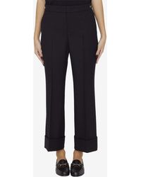 Gucci - Tailored Wool Pants With Horsebit Detail - Lyst