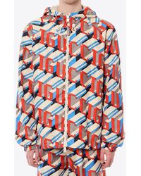 Gucci - Pixel Logo Print Zip-Up Jacket - Lyst