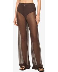 STAUD - Luke Crinkle Chiffon Pants - Lyst
