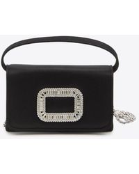 Roger Vivier - Micro Pilgrim Satin Top Handle Bag - Lyst