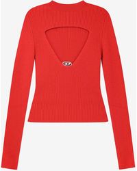 DIESEL - M-Olina Wool Sweater With Cut-Out - Lyst