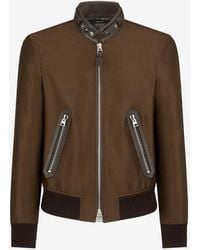 Tom Ford - Wool And Silk Biker Jacket - Lyst