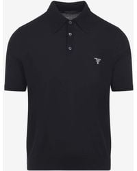 Prada - Knit Polo - Lyst