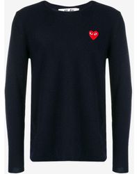 COMME DES GARÇONS PLAY - Play Heart Wool Knit Sweater - Lyst