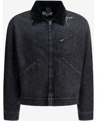 Maison Margiela - Zip-Up Denim Jacket - Lyst