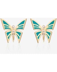 Falamank - My Dream Is To Fly 18-Karat Stud Earrings With Diamonds - Lyst