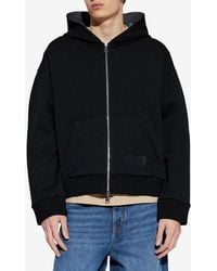 Givenchy - Logo Patch Zip-Up Hooded Sweatshirt - Lyst