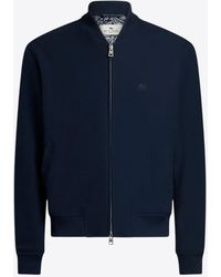 Etro - Pegaso Embroidered Zip-Up Bomber Jacket - Lyst