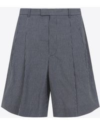 Givenchy - Checkered Bermuda Tailored Shorts - Lyst