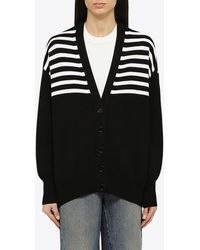 Givenchy - 4G Striped Button-Up Cardigan - Lyst