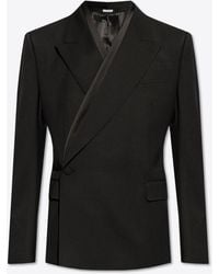 Dolce & Gabbana - Wrap Design Wool-Blend Blazer - Lyst