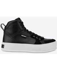 Moschino - Bumps & Stripes High-Top Sneakers - Lyst