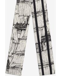 Ferragamo - Veliero Print Silk Bandeau Scarf - Lyst