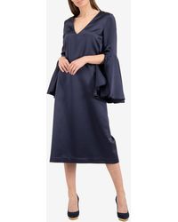 Ellery - Clover Bell Sleeve Silk Shift Dress - Lyst