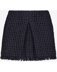 DSquared² - Tweed Frayed Mini Skirt - Lyst