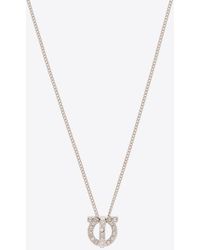 Ferragamo - 3D Gancini Crystal-Embellished Necklace - Lyst