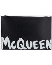 Alexander McQueen - Graffiti Logo Print Pouch Bag - Lyst
